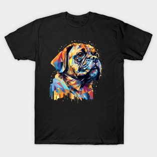 Pug Dog Pet World Animal Lover Furry Friend Abstract T-Shirt